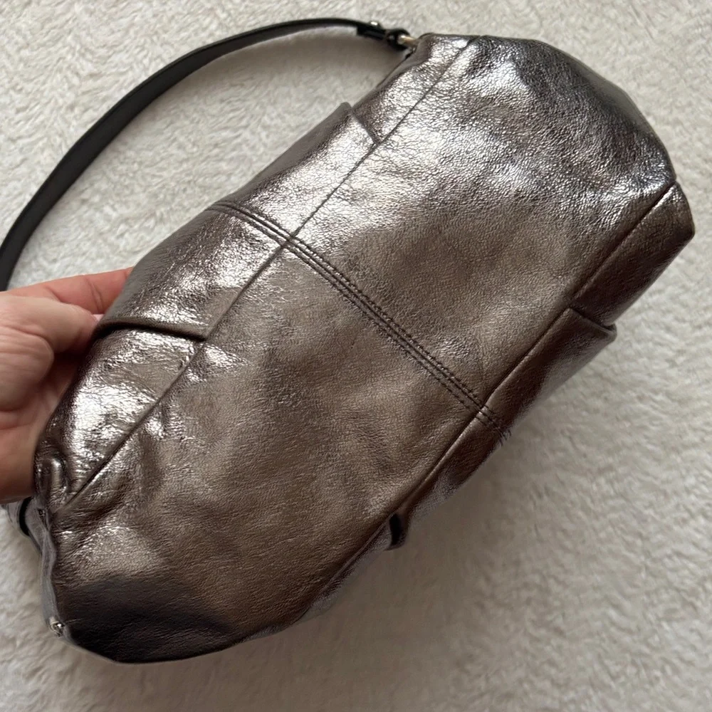 Coach Metallic Silver ShoulderBag - Picture 7 of 15